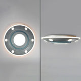 Creative UFO-Shaped Dimmable LED Flush Mount Light Image - 8