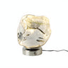 Creative Unique Rock Glass Shade Metal Base Table Lamp Image - 2