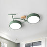 Creative White Bicycle LED Flush Mount Ceiling Light Image - 9