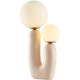 Creative White Cactus Double Ball Glass Table Lamp Image - 6