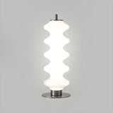 Creative White Glass Gourd Metal Base LED Table Lamp Image - 7