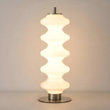 Creative White Glass Gourd Metal Base LED Table Lamp Image - 8