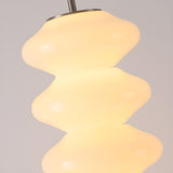 Creative White Glass Gourd Metal Base LED Table Lamp Image - 9