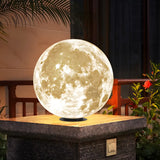 Creative White Moon Design Globe LED Outdoor Table Lamp Image - 1