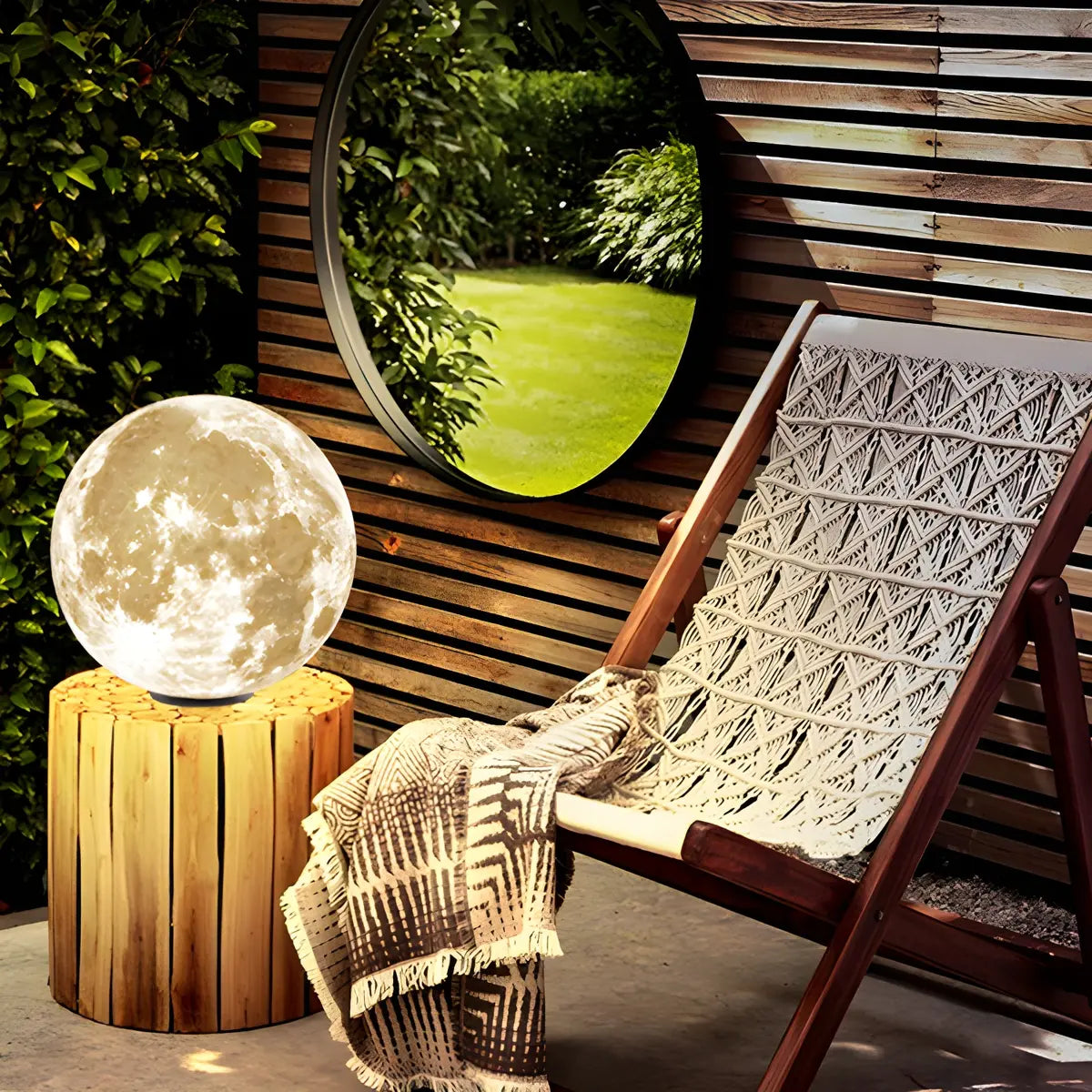 Creative White Moon Design Globe LED Outdoor Table Lamp Image - 11