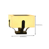 Creative White Square Metal Solar Outdoor Post Lamp Image - 13