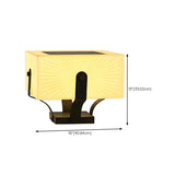 Creative White Square Metal Solar Outdoor Post Lamp Image - 14