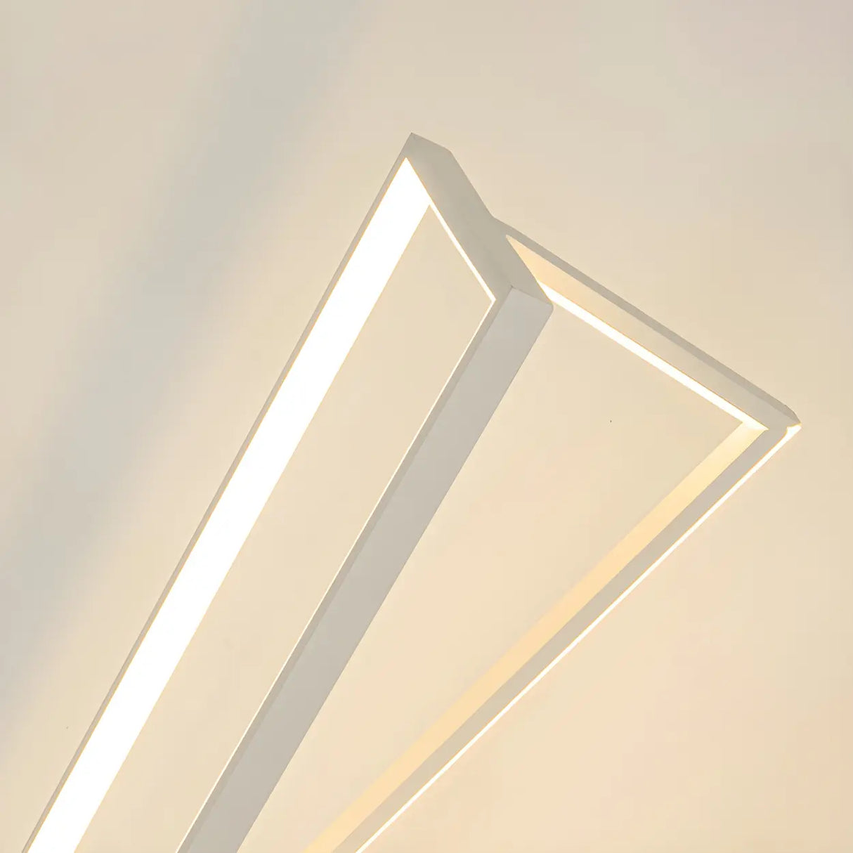 Crossed Frame Design White Geometric LED Floor Lamp Image - 10