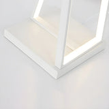 Crossed Frame Design White Geometric LED Floor Lamp Image - 12