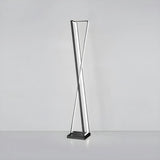 Crossed Frame Design White Geometric LED Floor Lamp Image - 6