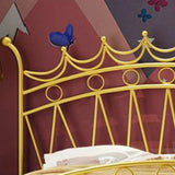 Crown Metal Footboard and Headboard Gold King Open-Frame Bed Image - 10