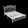 Crown Metal Footboard and Headboard Gold King Open-Frame Bed Image - 11