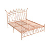 Crown Metal Footboard and Headboard Gold King Open-Frame Bed Image - 14