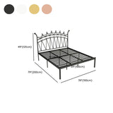 Crown Metal Footboard and Headboard Gold King Open-Frame Bed Image - 16