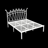 Crown Metal Footboard and Headboard Gold King Open-Frame Bed Image - 3