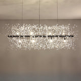 Crystal Branch Modern Gold Island Chandelier Light Image - 12