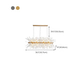 Crystal Branch Modern Gold Island Chandelier Light Image - 17