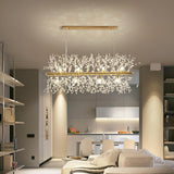 Crystal Branch Modern Gold Island Chandelier Light Image - 6