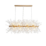 Crystal Branch Modern Gold Island Chandelier Light Image - 9