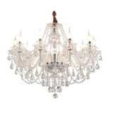 Crystal Clear Living Room Adjustable Candelabra Chandelier Image - 10