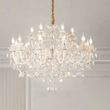 Crystal Clear Living Room Adjustable Candelabra Chandelier Image - 11