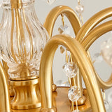 Crystal Gold Living Room Candelabra Adjustable Chandelier Image - 12