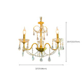 Crystal Gold Living Room Candelabra Adjustable Chandelier #size