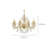 Crystal Gold Living Room Candelabra Adjustable Chandelier Image - 17