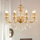 Crystal Gold Living Room Candelabra Adjustable Chandelier Image - 2