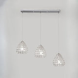 Crystal Modern 3-Light Teardrop Island Pendant Light Image - 3