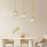 Crystal Modern 3-Light Teardrop Island Pendant Light Image - 4