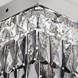 Crystal Rectangular Stainless-Steel Flush Mount Light Image - 11