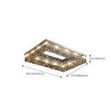 Crystal Rectangular Stainless-Steel Flush Mount Light Image - 18