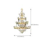 Crystal Tiered Gold Candle Multi-Light Classic Chandelier Image - 10