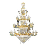 Crystal Tiered Gold Candle Multi-Light Classic Chandelier Image - 7