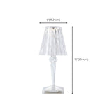 Cup-Shaped Sparkling Clear Glass Crystal Table Lamp #size