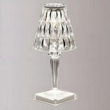 Cup-Shaped Sparkling Clear Glass Crystal Table Lamp Image - 6