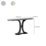 Curved Base Marble Gold Half-circle Display Console Table #size