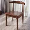 Curved Wood Natural Finish Open Back Dining Chairs Image - 7