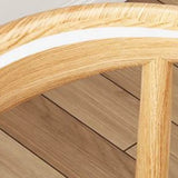 Curved Wood Natural Finish Open Back Dining Chairs Image - 9