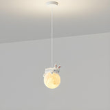 Cute Bear Globe Kids Children Room Pendant Light Image - 2