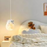 Cute Bear Globe Kids Children Room Pendant Light Image - 4