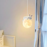 Cute Bear Globe Kids Children Room Pendant Light Image - 5