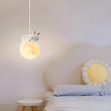 Cute Bear Globe Kids Children Room Pendant Light Image - 6