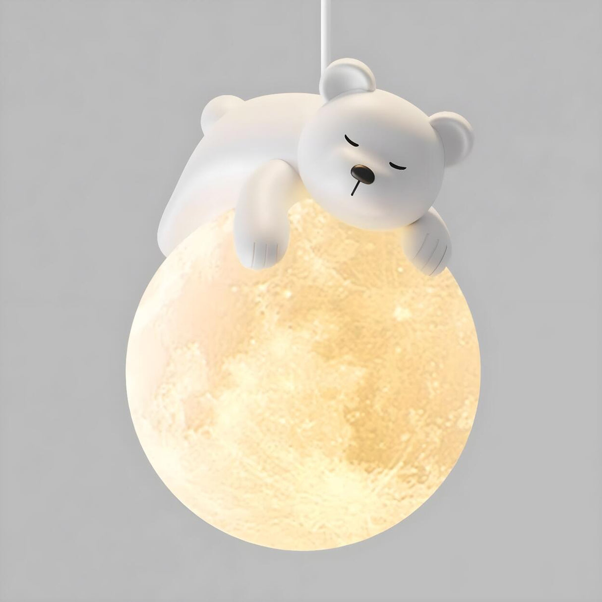 Cute Bear Globe Kids Children Room Pendant Light Image - 8