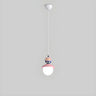 Cute Cartoon Children Room Blue Round Pendant Light Image - 6