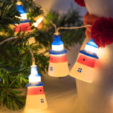 Cute Cartoon Lighthouse LED Christmas String Lights Image - 3