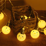 Cute Christmas Smiling Snowman LED String Lights Image - 1