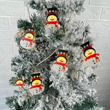 Cute Christmas Smiling Snowman LED String Lights Image - 11