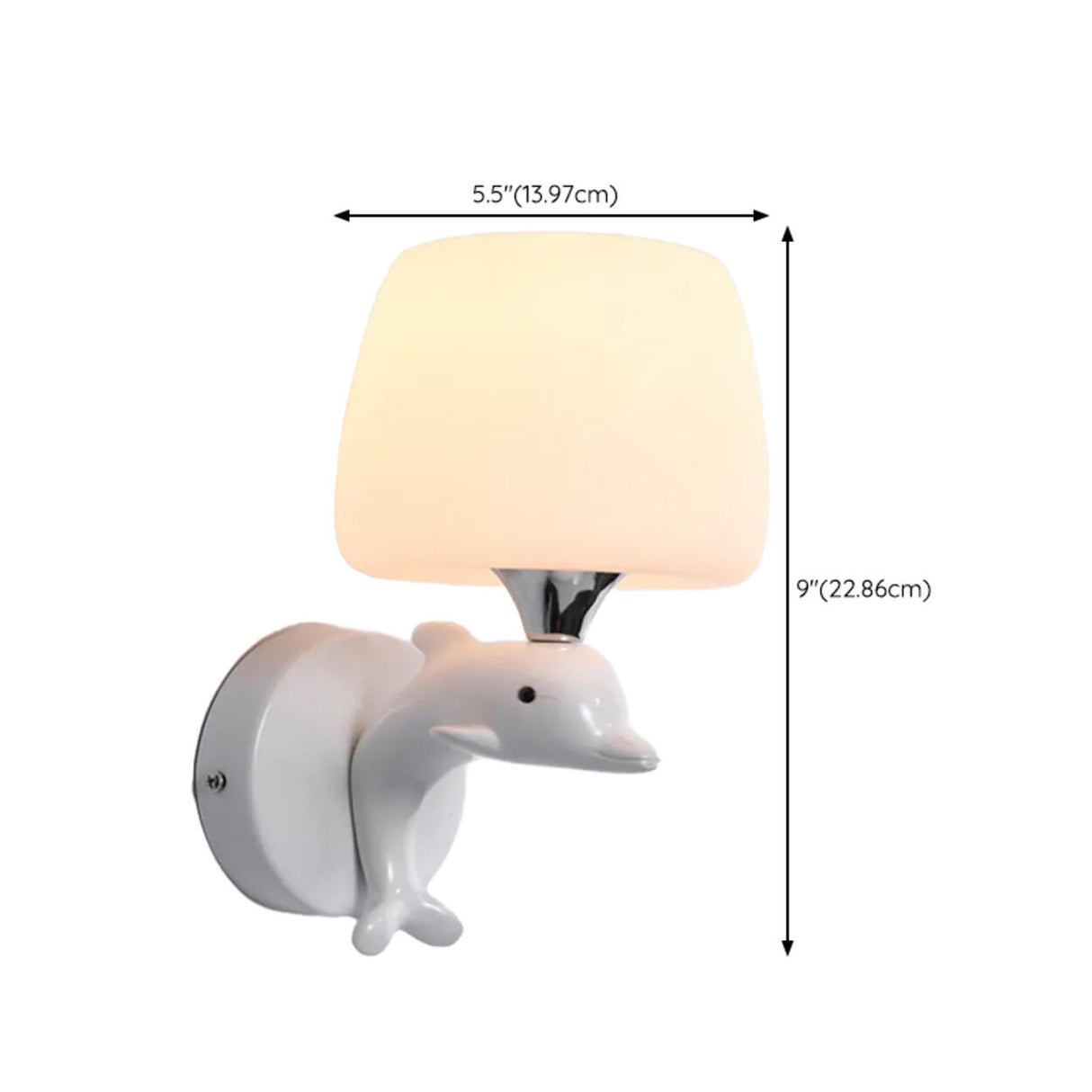 Cute Dolphin-Themed Wall Lamp for Children's Room 